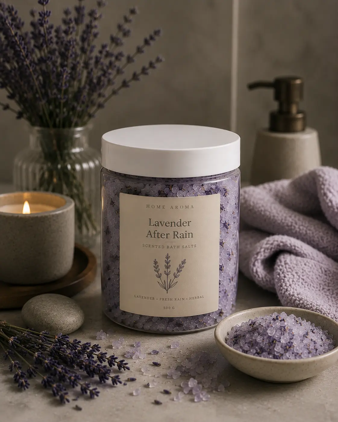 Sól do kąpieli – Lawenda po deszczu, 500 g