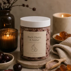 Sól do kąpieli – Czarna wiśnia i ambra, 500 g